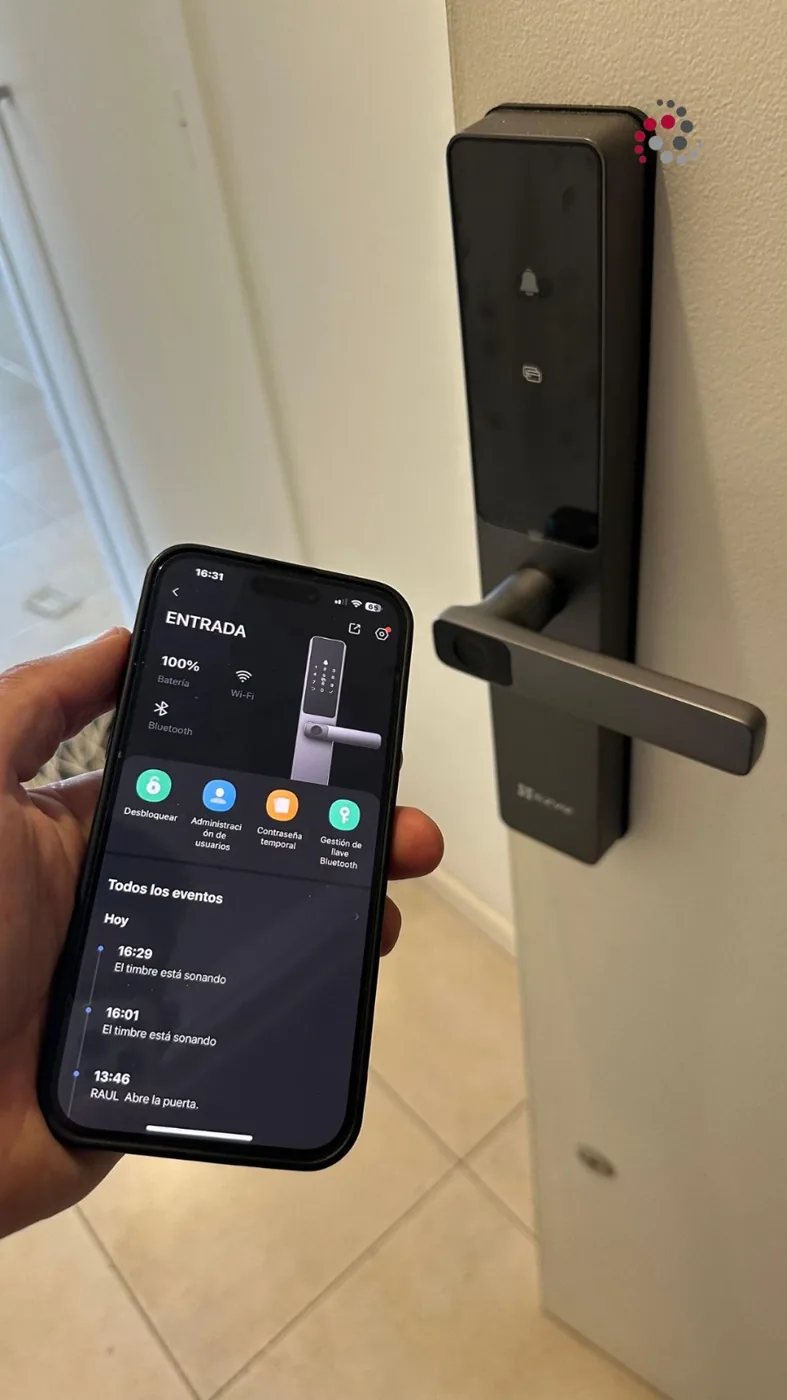 Cerradura electrónica controlada desde una aplicación